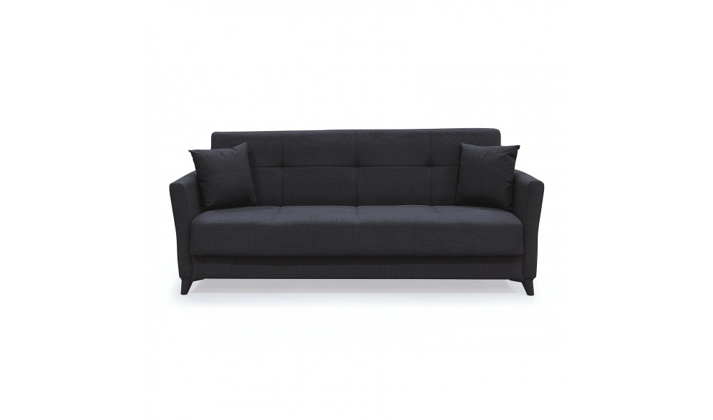 Canapea extensibila, Diez, cu lada de depozitare, 210 x 80 x 80 cm, Gri inchis Canapea extensibila, Diez, cu lada de depozitare, 210 x 80 x 80 cm, Gri inchis