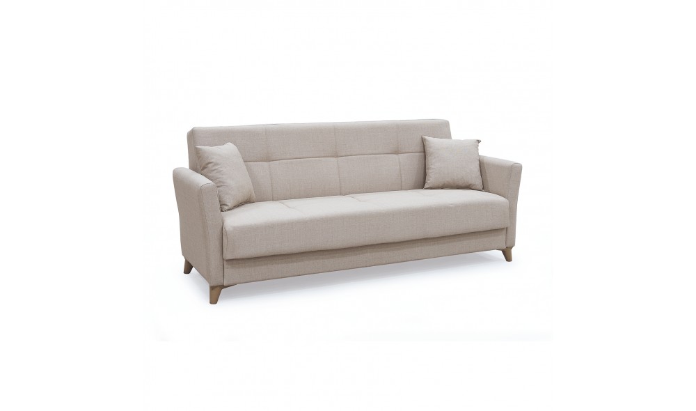 Canapea extensibila, Diez, cu lada de depozitare, 210 x 80 x 80 cm, Bej Canapea extensibila, Diez, cu lada de depozitare, 210 x 80 x 80 cm, Bej