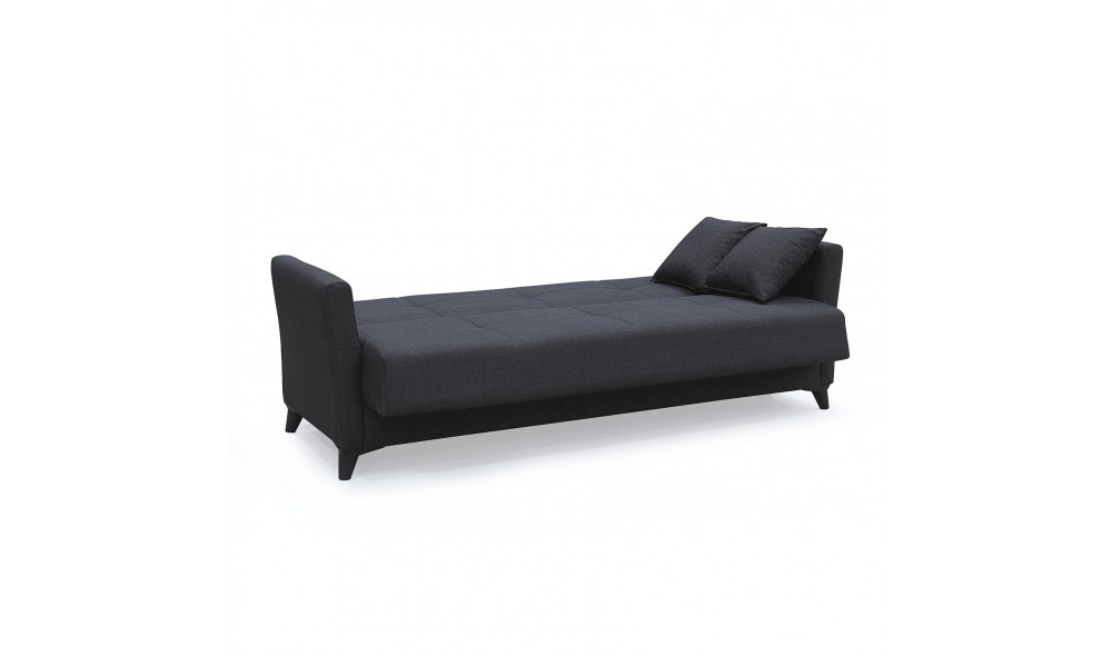 Canapea extensibila, Diez, cu lada de depozitare, 210 x 80 x 80 cm, Gri inchis Canapea extensibila, Diez, cu lada de depozitare, 210 x 80 x 80 cm, Gri inchis