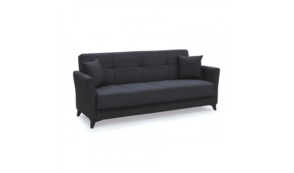 Canapea extensibila, Diez, cu lada de depozitare, 210 x 80 x 80 cm, Gri inchis Canapea extensibila, Diez, cu lada de depozitare, 210 x 80 x 80 cm, Gri inchis