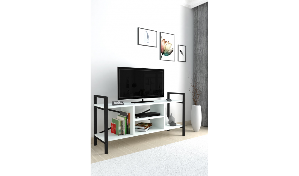 Comoda TV Trendy, cadru metal, 120 x 61 x 35, Alb Comoda TV Trendy, cadru metal, 120 x 61 x 35, Alb