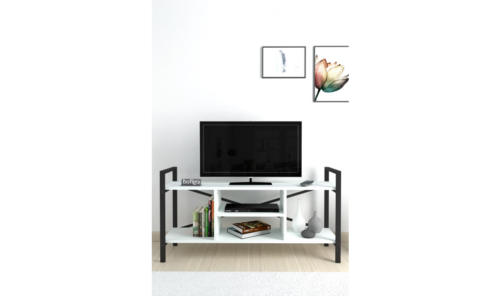 Comoda TV Trendy, cadru metal, 120 x 61 x 35, Alb Comoda TV Trendy, cadru metal, 120 x 61 x 35, Alb