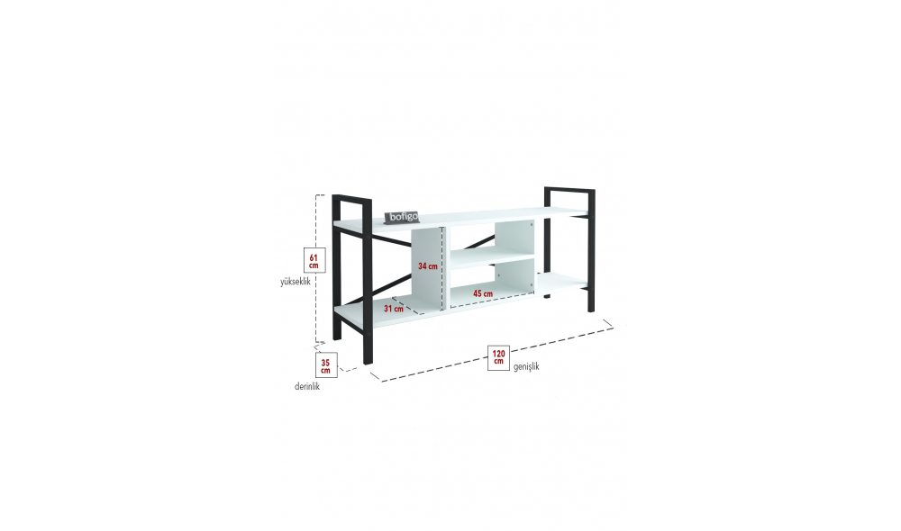 Comoda TV Trendy, cadru metal, 120 x 61 x 35, Alb Comoda TV Trendy, cadru metal, 120 x 61 x 35, Alb