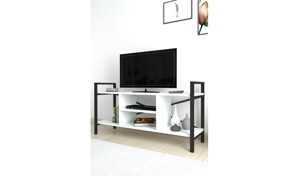 Comoda TV Trendy, cadru metal, 120 x 61 x 35, Alb Comoda TV Trendy, cadru metal, 120 x 61 x 35, Alb