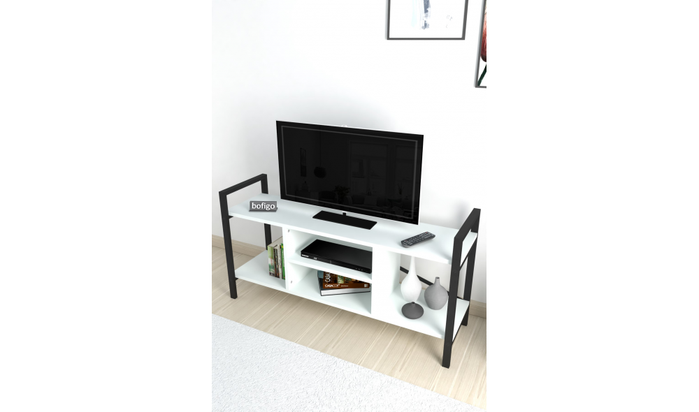 Comoda TV Trendy, cadru metal, 120 x 61 x 35, Alb Comoda TV Trendy, cadru metal, 120 x 61 x 35, Alb