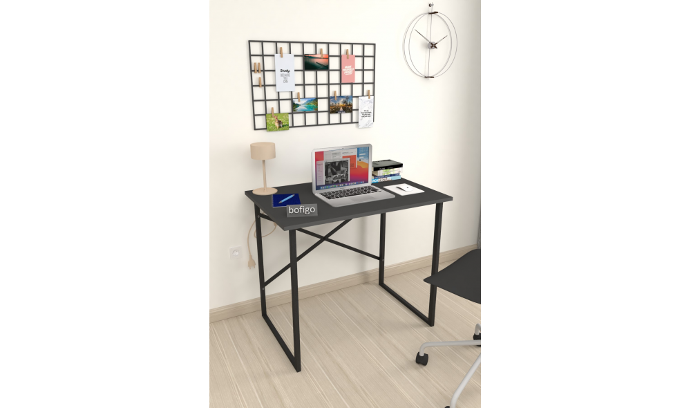Birou cadru metal Trendy, 90 x 75 x 60 cm, Antracit Birou cadru metal Trendy, 90 x 75 x 60 cm, Antracit