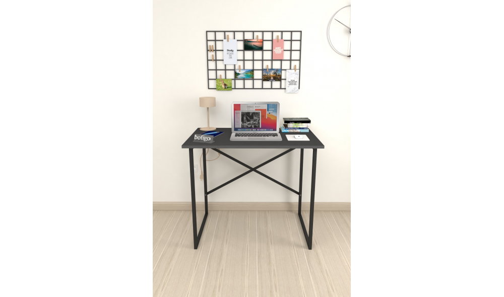 Birou cadru metal Trendy, 90 x 75 x 60 cm, Antracit Birou cadru metal Trendy, 90 x 75 x 60 cm, Antracit