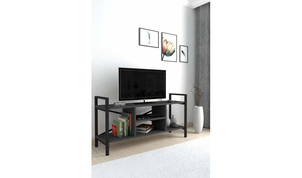 Comoda TV Trendy, cadru metal, 120 x 61 x 35, Antracit