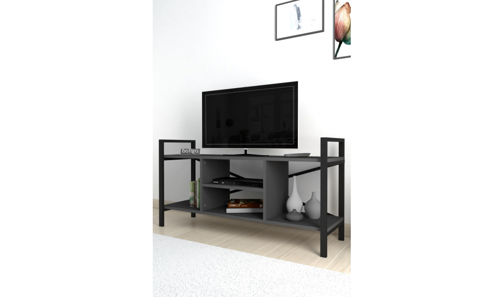 Comoda TV Trendy, cadru metal, 120 x 61 x 35, Antracit