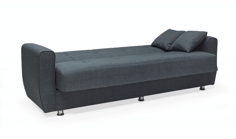 Canapea extensibila cu lada depozitare Danila, 215x80x80 cm, Gri Canapea extensibila cu lada depozitare Danila, 215x80x80 cm, Gri