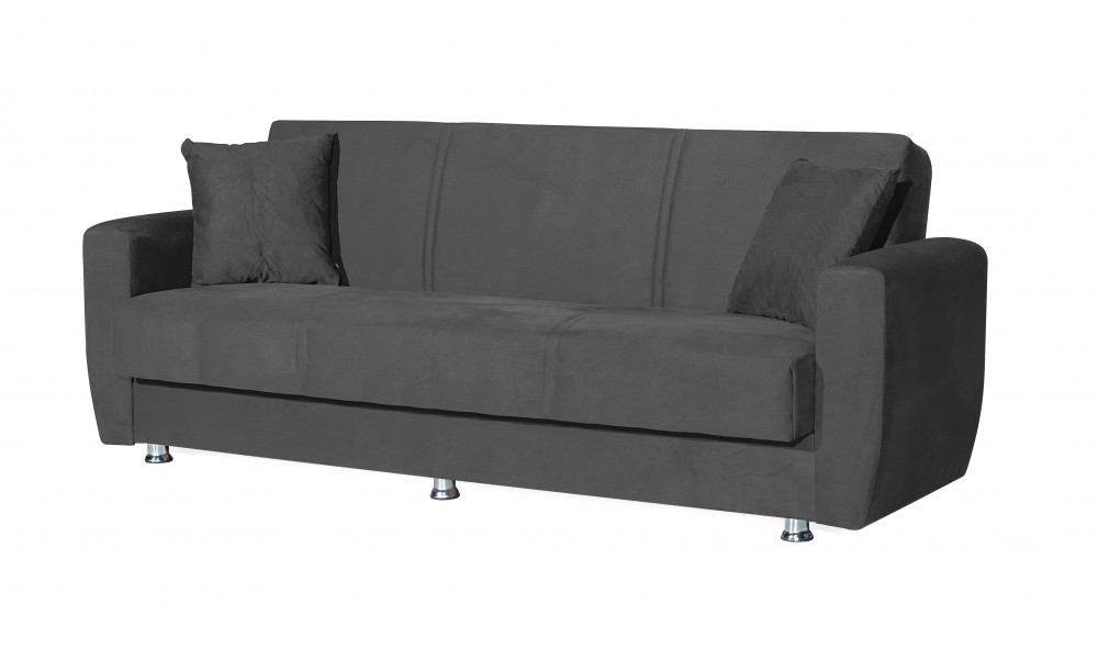 Canapea extensibila cu lada depozitare Dolce, 215x80x80 cm, Gri Canapea extensibila cu lada depozitare Dolce, 215x80x80 cm, Gri