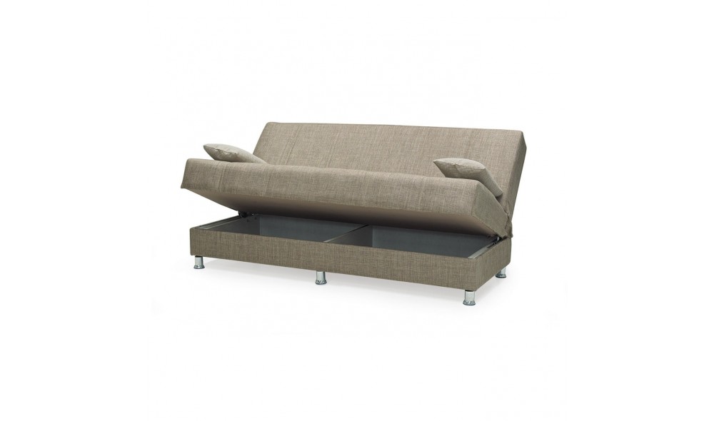 Canapea extensibila cu lada depozitare, Economix, 190x82x80, Bej Canapea extensibila cu lada depozitare, Economix, 190x82x80, Bej