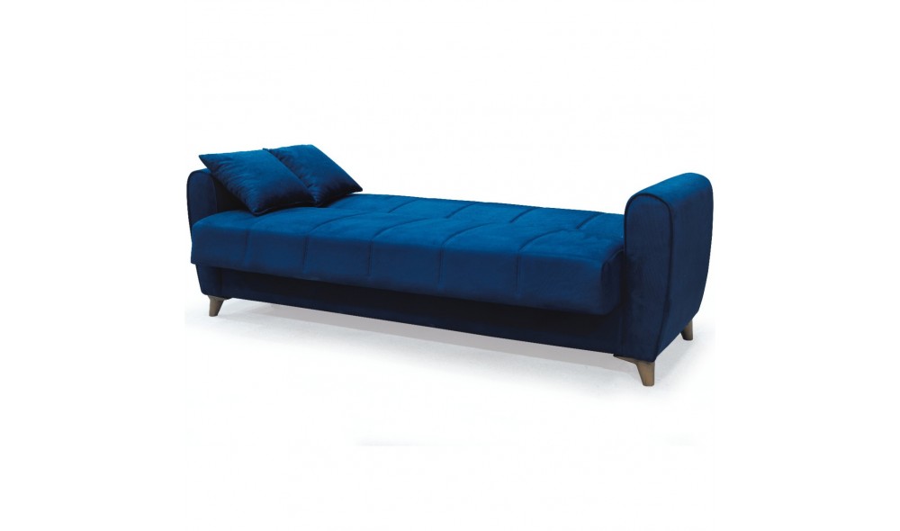 Canapea extensibila, Paris, cu lada de depozitare, 215 x 80 x 80 cm, Albastru Canapea extensibila, Paris, cu lada de depozitare, 215 x 80 x 80 cm, Albastru