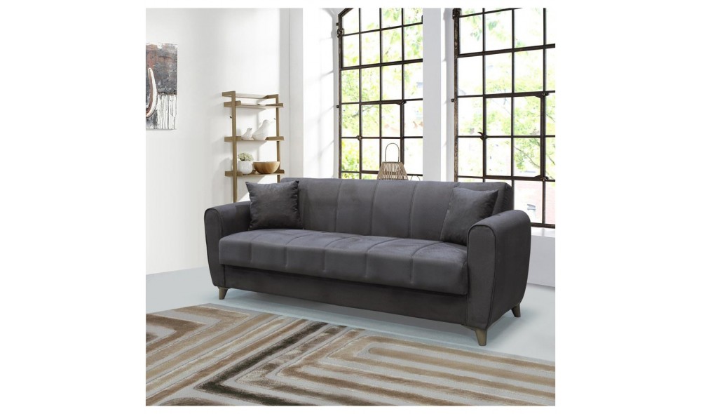 Canapea extensibila, Paris, cu lada de depozitare, 215 x 80 x 80 cm, Maro Canapea extensibila, Paris, cu lada de depozitare, 215 x 80 x 80 cm, Maro