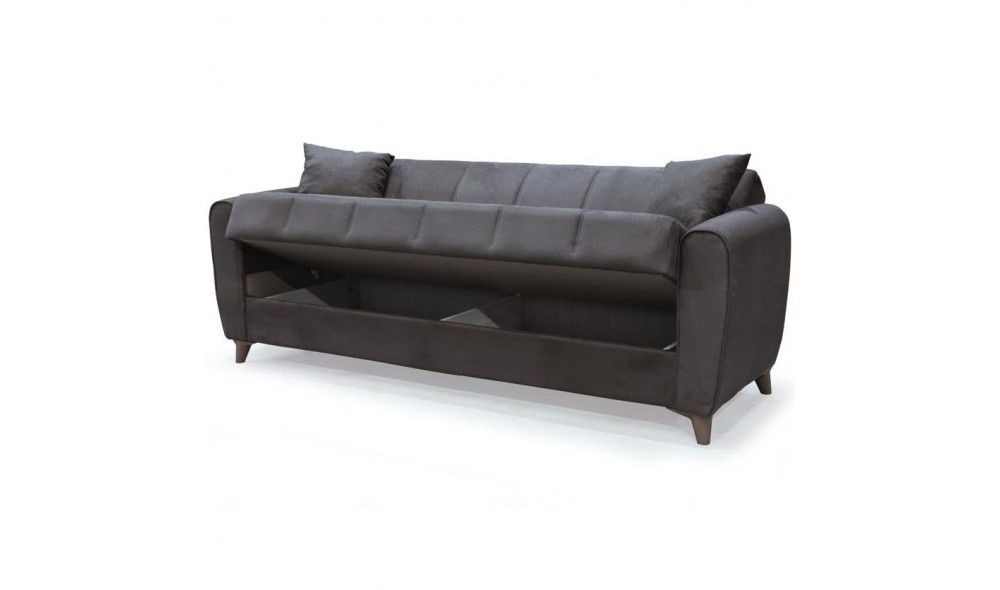 Canapea extensibila, Paris, cu lada de depozitare, 215 x 80 x 80 cm, Maro Canapea extensibila, Paris, cu lada de depozitare, 215 x 80 x 80 cm, Maro
