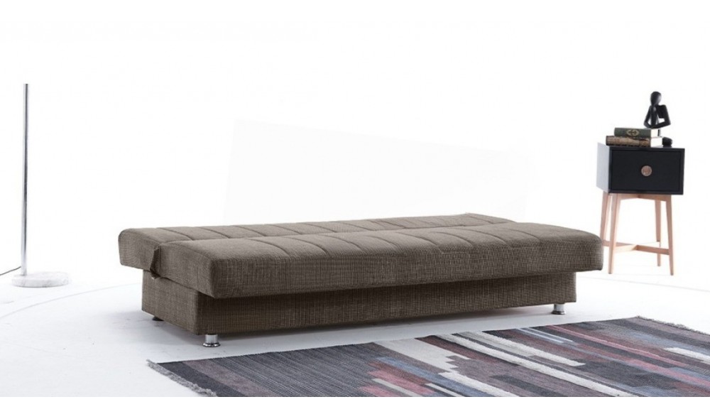 Canapea extensibila cu lada depozitare, Economix, 190x82x80, Maro Canapea extensibila cu lada depozitare, Economix, 190x82x80, Maro