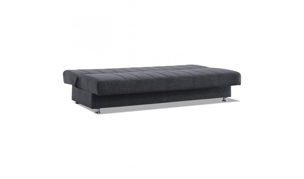 Canapea extensibila cu lada depozitare, Economix, 190x82x80, Gri inchis Canapea extensibila cu lada depozitare, Economix, 190x82x80, Gri inchis