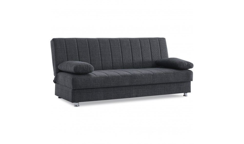 Canapea extensibila cu lada depozitare, Economix, 190x82x80, Gri inchis Canapea extensibila cu lada depozitare, Economix, 190x82x80, Gri inchis