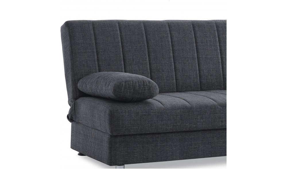 Canapea extensibila cu lada depozitare, Economix, 190x82x80, Gri inchis Canapea extensibila cu lada depozitare, Economix, 190x82x80, Gri inchis