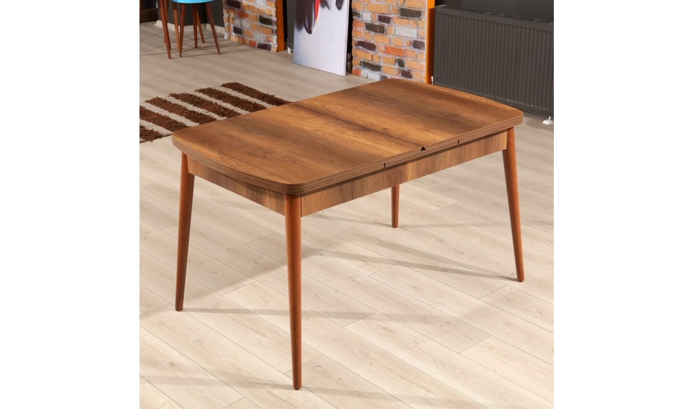 Masa de sufragerie extensibila, Barok, Nuc, 132 x 80 x 79 cm