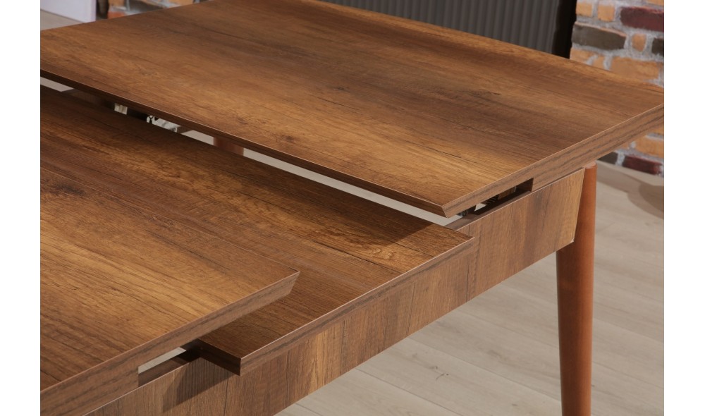 Masa de sufragerie extensibila, Barok, Nuc, 132 x 80 x 79 cm