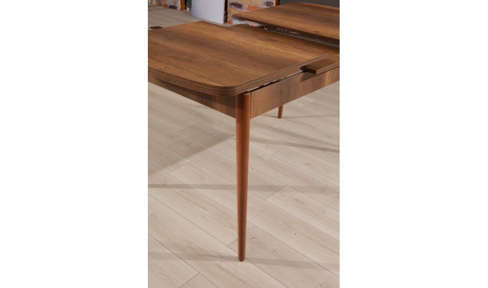 Masa de sufragerie extensibila, Barok, Nuc, 132 x 80 x 79 cm