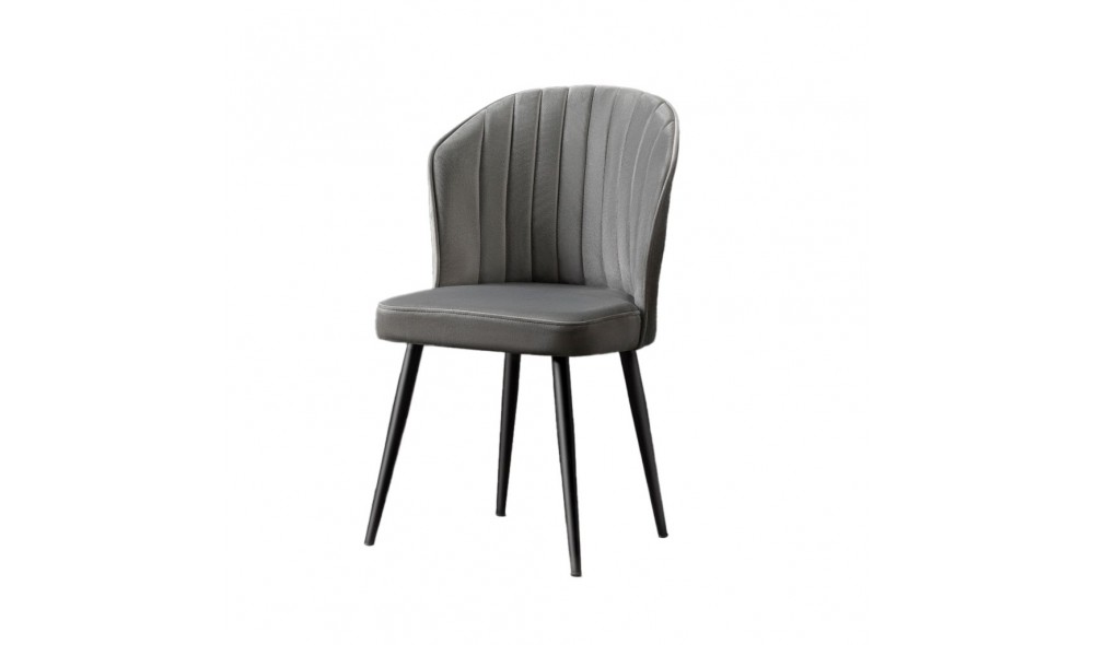 Set scaune (2 bucati), Rubi, GriNegru, 52 x 85 x 42 cm