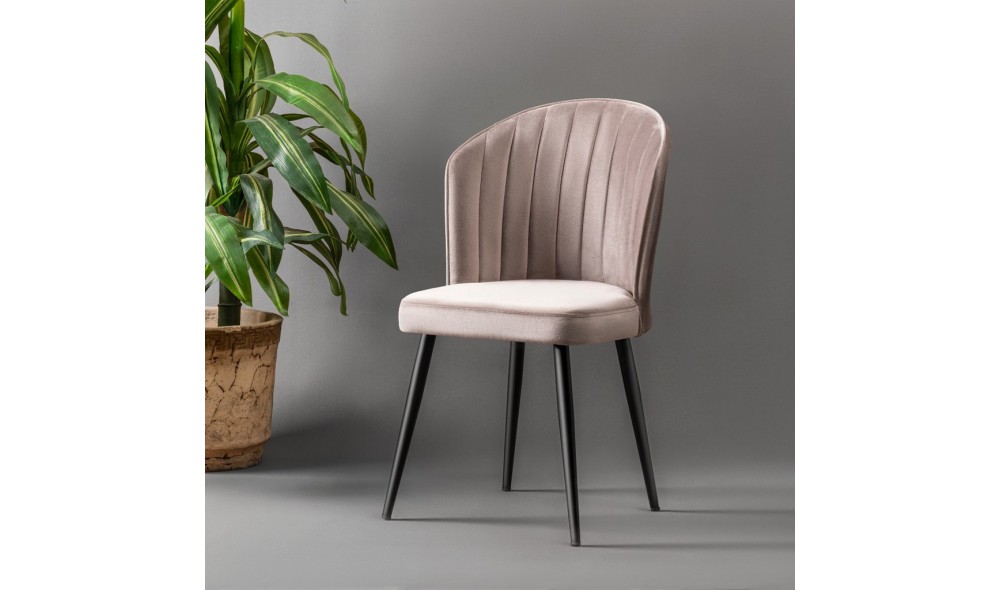 Set scaune (2 bucati), Rubi, CappuccinoNegru, 52 x 85 x 42 cm