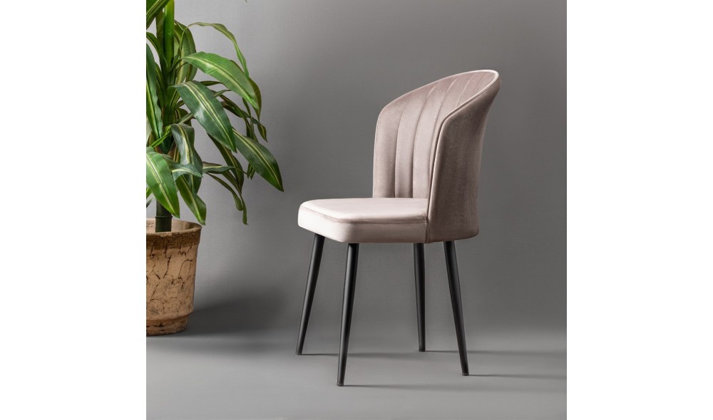 Set scaune (2 bucati), Rubi, CappuccinoNegru, 52 x 85 x 42 cm