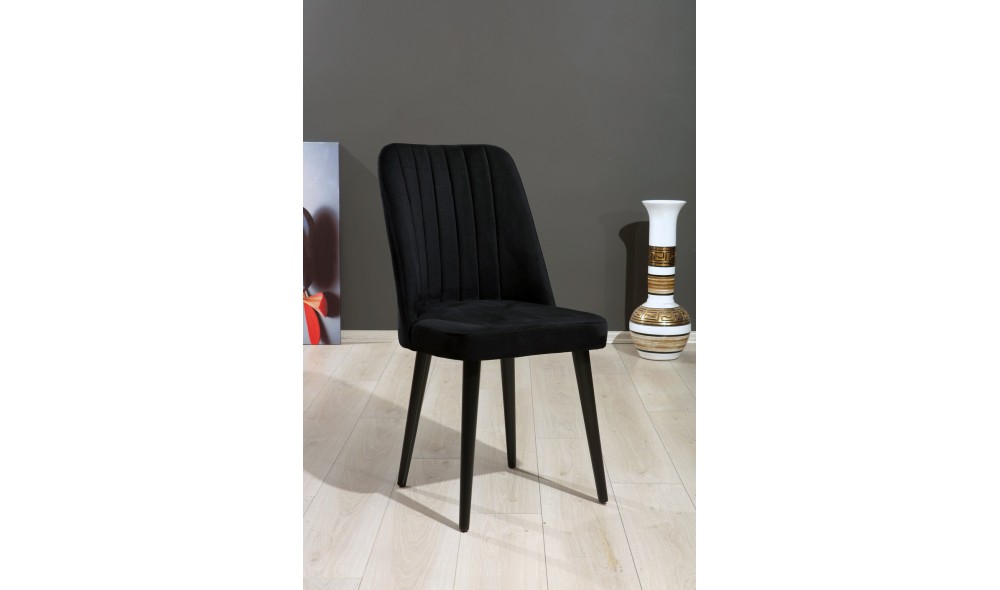 Set scaune (2 bucati), Vega, Negru, 46 x 92 x 45 cm