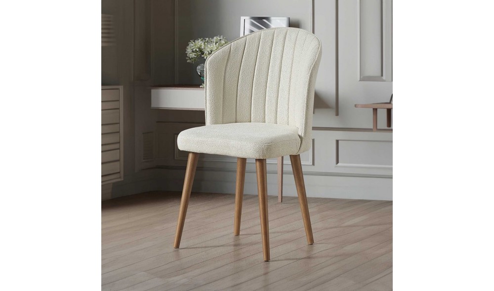 Set scaune (2 bucati), Rubi, CremaNuc, 52 x 85 x 42 cm