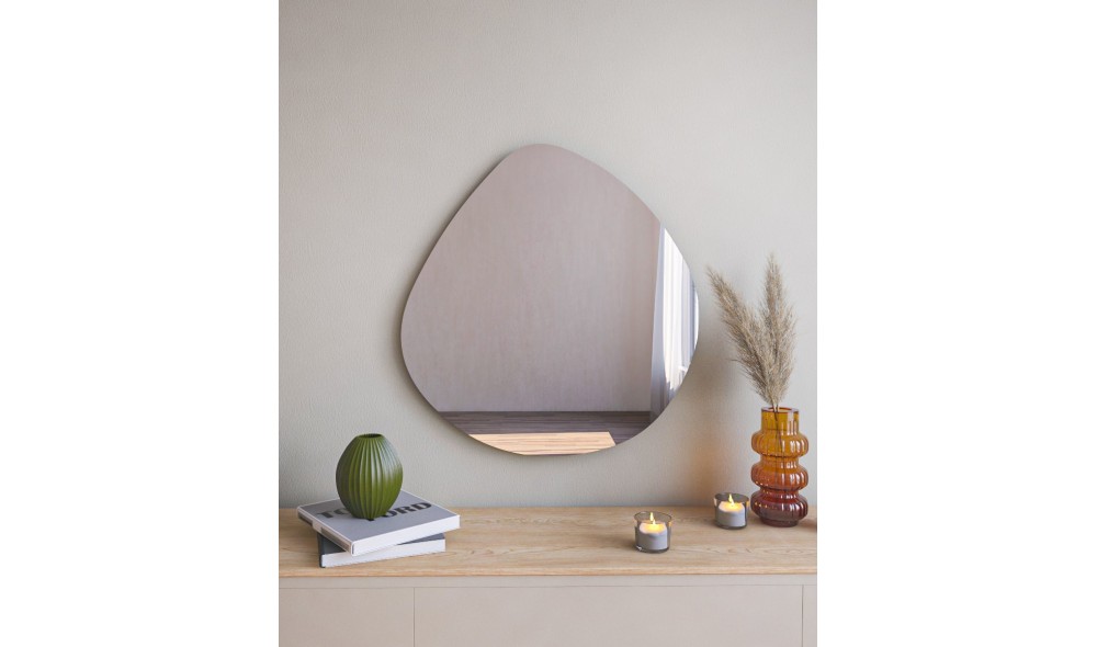 Oglinda, Besso, Negru, 60 x 60 x 2 cm