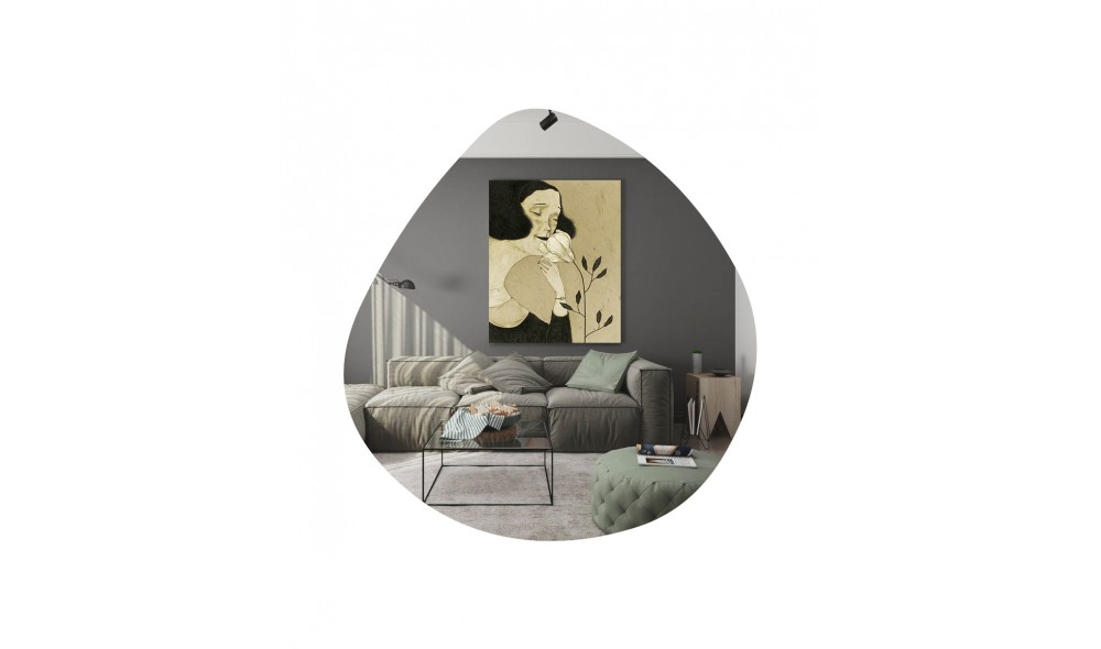 Oglinda, Besso, Negru, 60 x 60 x 2 cm