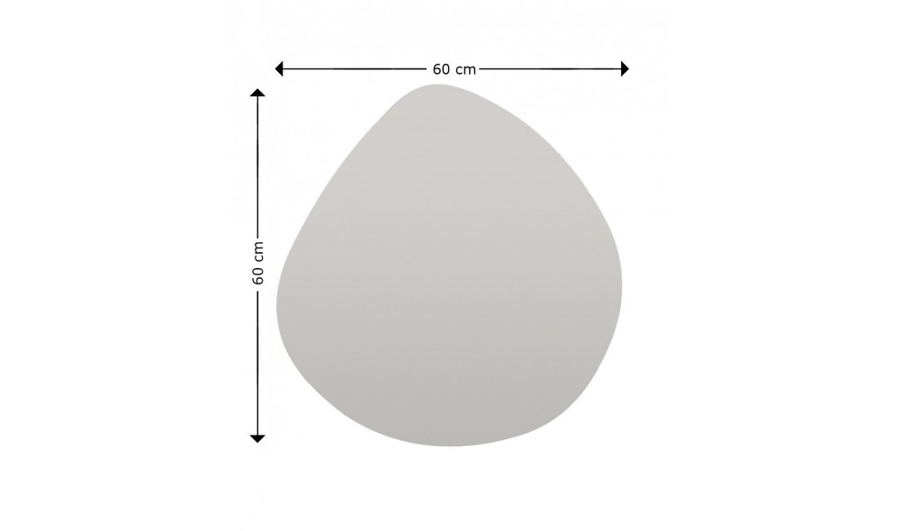 Oglinda, Besso, Negru, 60 x 60 x 2 cm