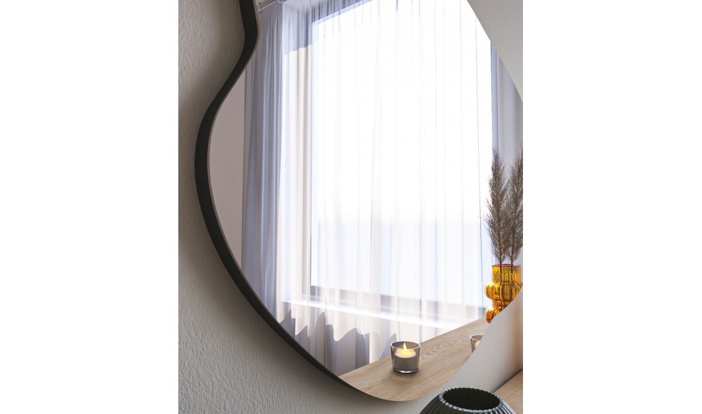 Oglinda, Ohho, Negru, 60 x 85 x 2 cm