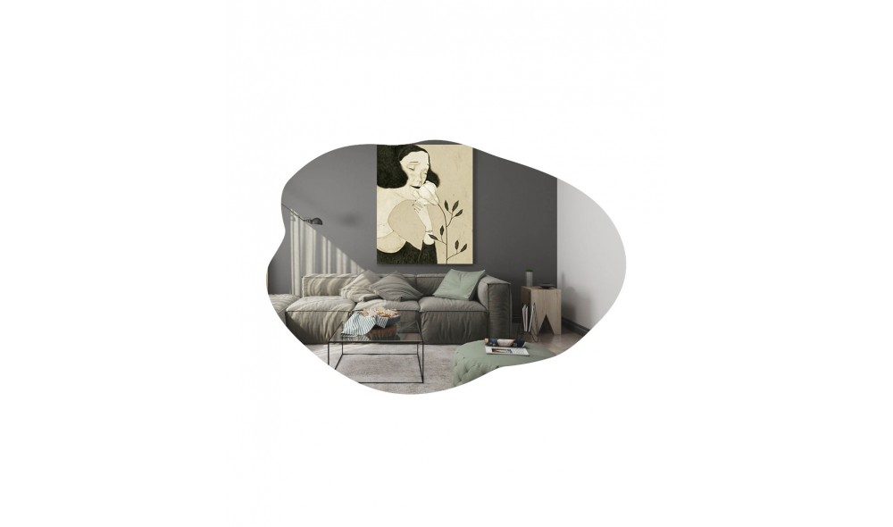 Oglinda, Ohho, Negru, 60 x 85 x 2 cm