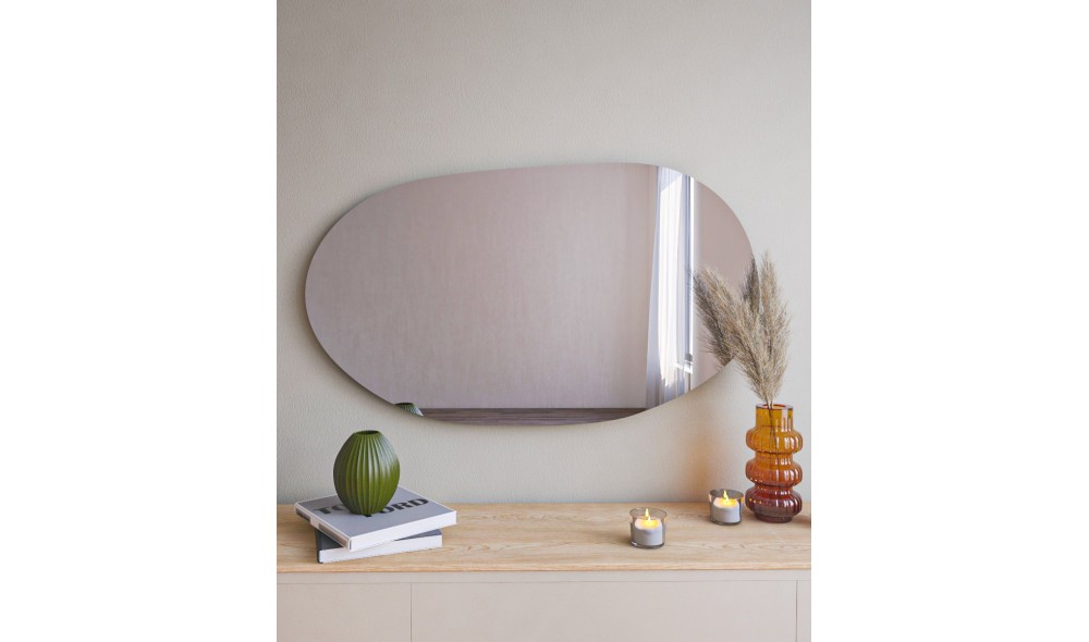 Oglinda, Vanomi, Negru, 52 x 89 x 2 cm