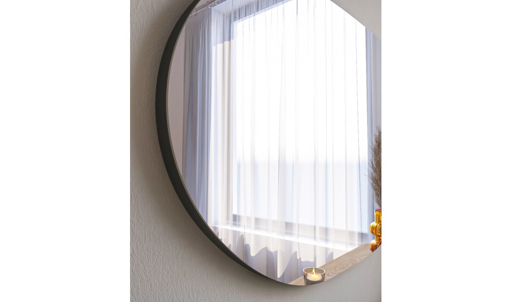 Oglinda, Vanomi, Negru, 52 x 89 x 2 cm