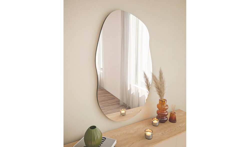 Oglinda, Lossa, Negru, 52 x 89 x 2 cm