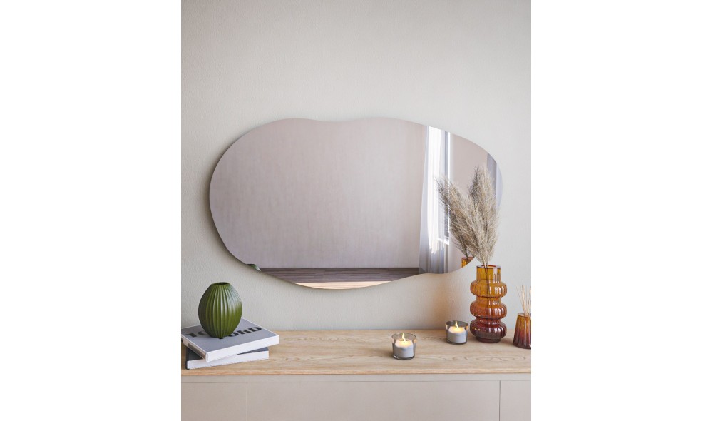 Oglinda, Lossa, Negru, 52 x 89 x 2 cm