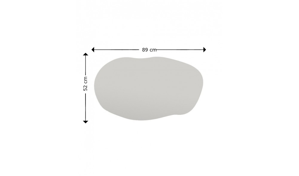 Oglinda, Lossa, Negru, 52 x 89 x 2 cm