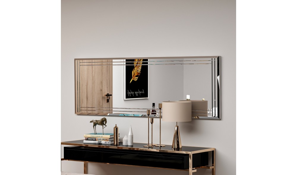 Oglinda, Buhem, Alb, 40 x 120 x 2 cm