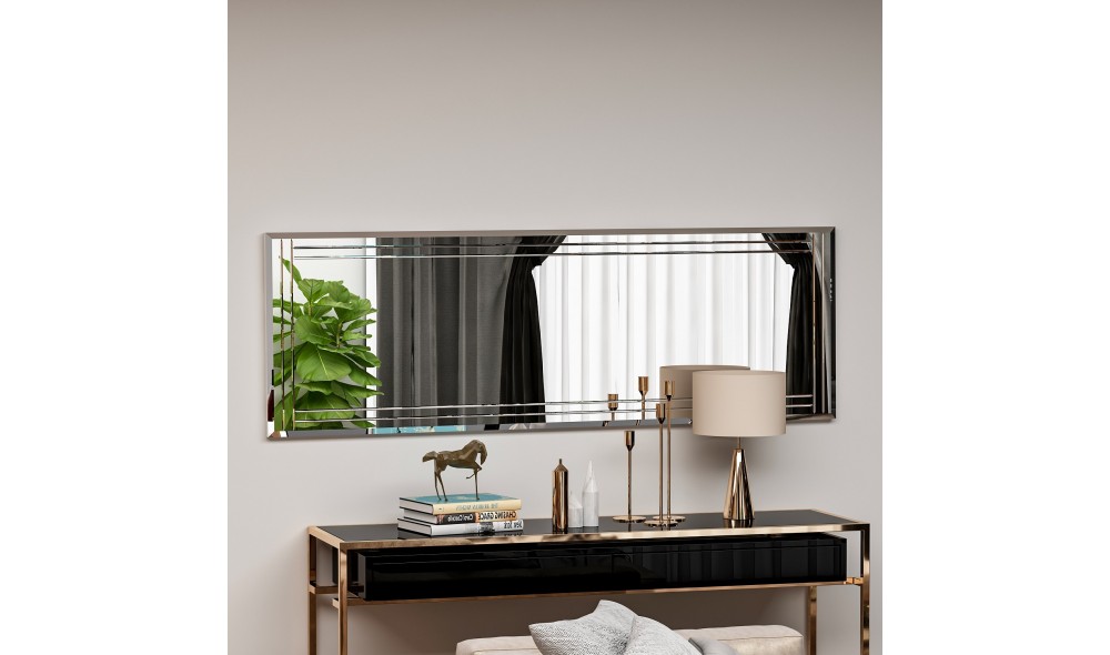 Oglinda, Buhem, Alb, 40 x 120 x 2 cm