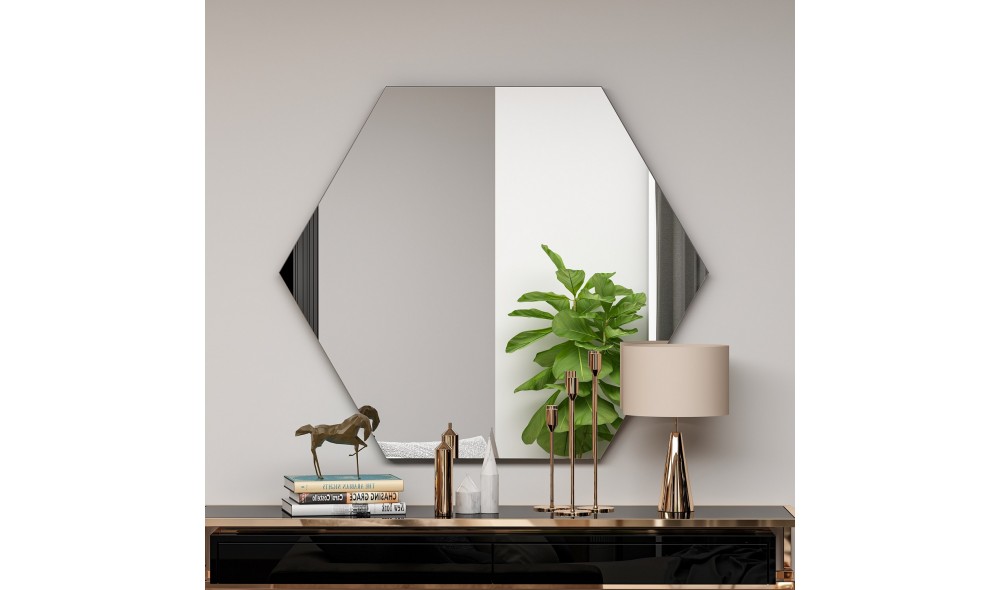 Oglinda, Zeo, Negru, 70 x 60 x 2 cm