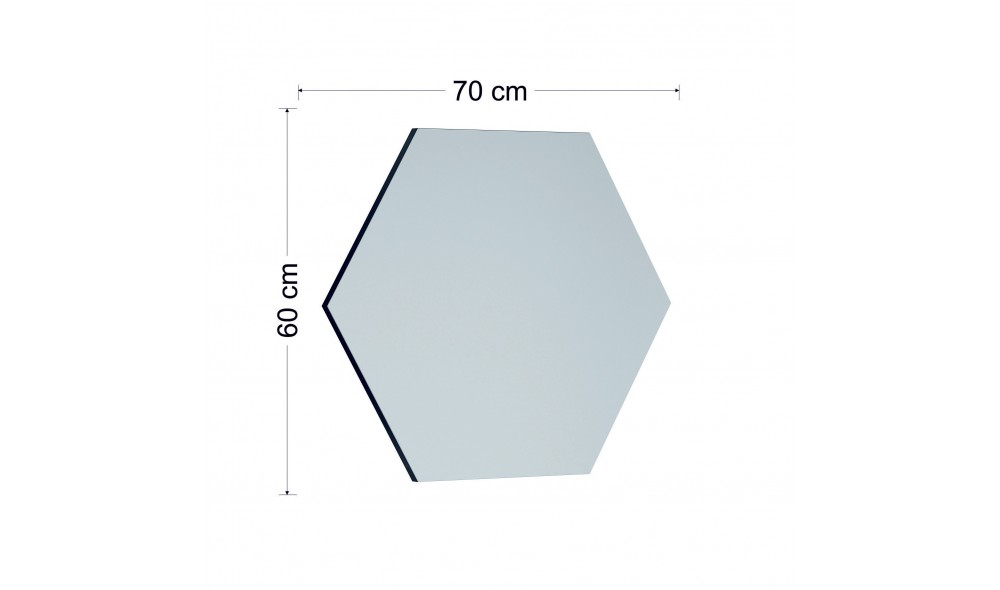 Oglinda, Zeo, Negru, 70 x 60 x 2 cm