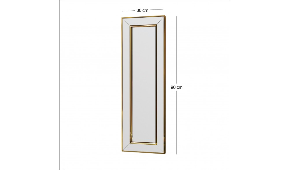 Oglinda, Carlos, Aur, 30 x 90 x 3 cm