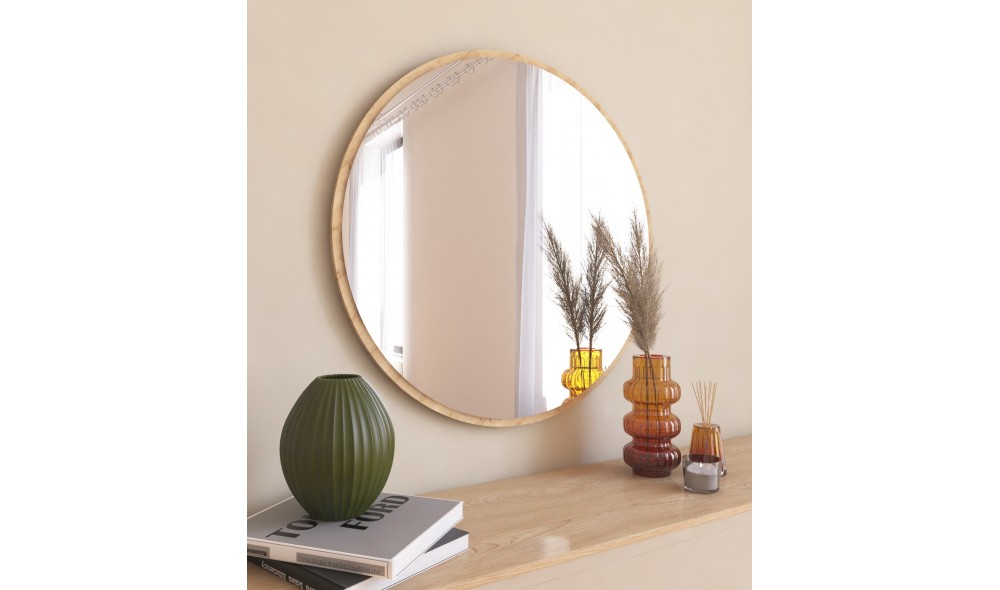 Oglinda, Ozze, Natural, 60 x 60 x 2 cm