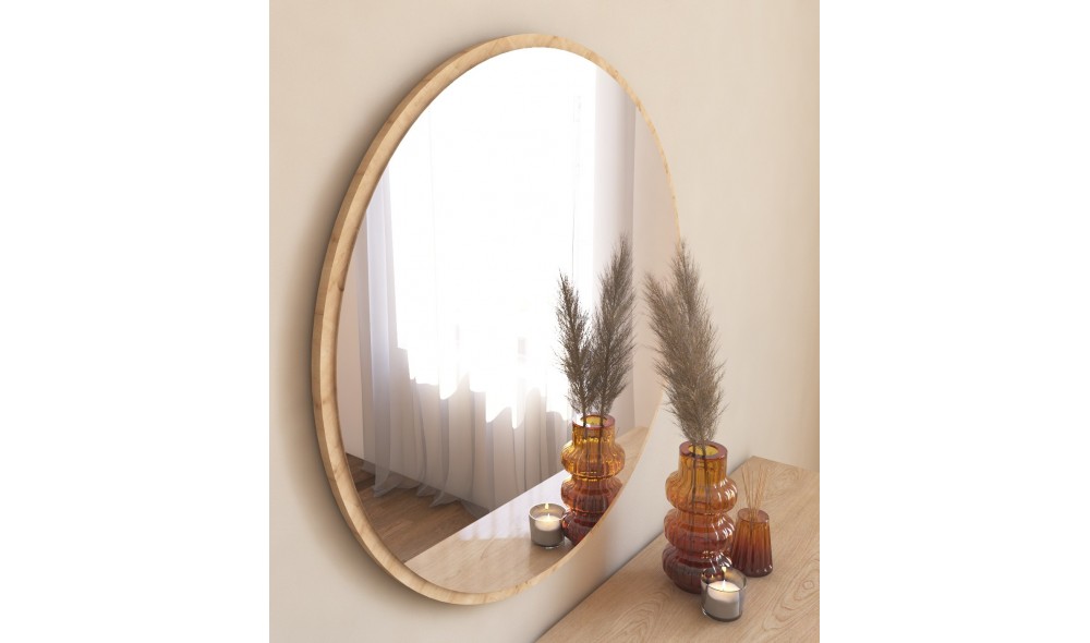 Oglinda, Ozze, Natural, 60 x 60 x 2 cm