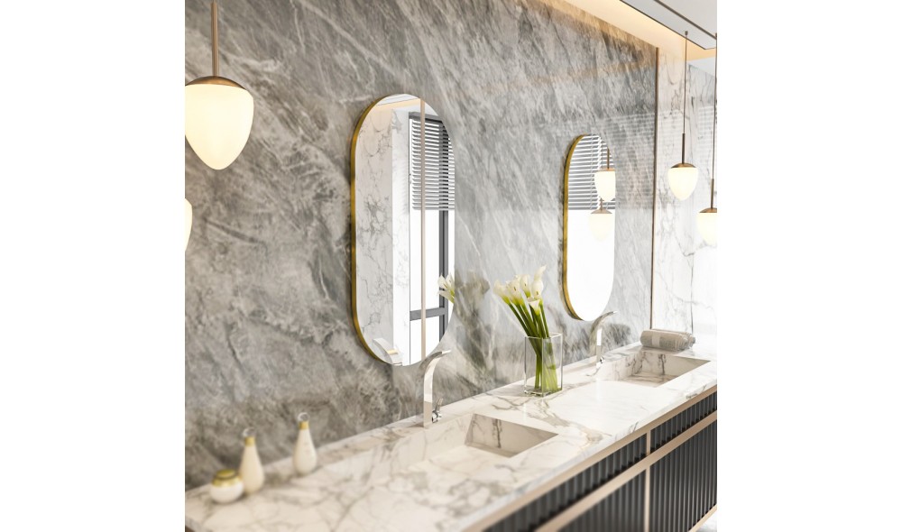 Oglinda, Riors, TransparentAur, 45 x 85 x 2 cm