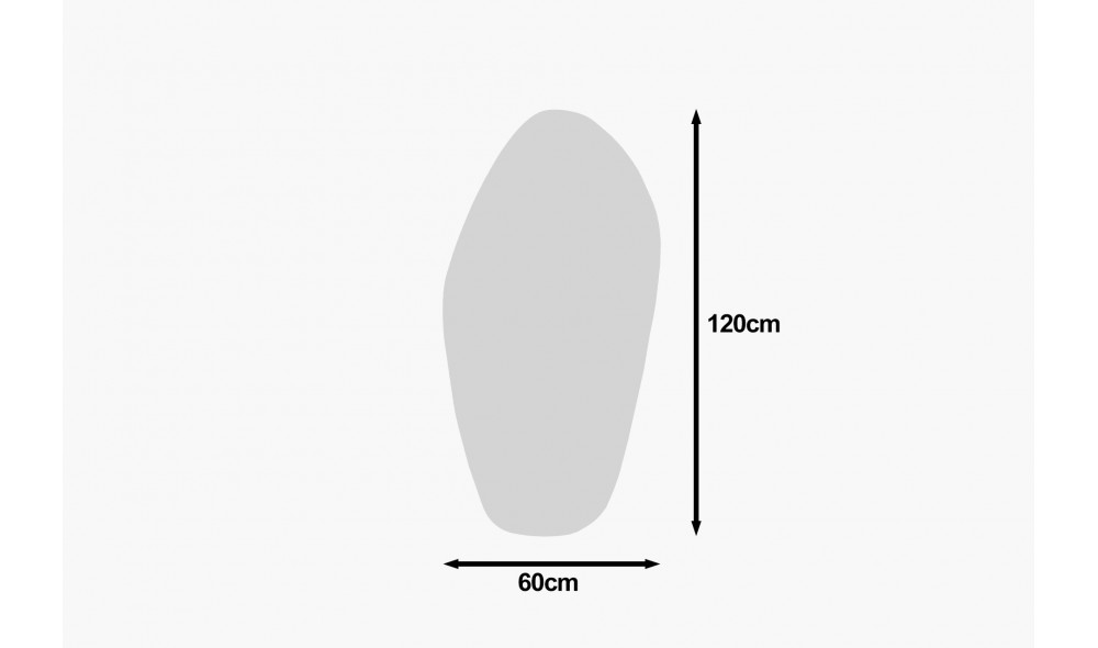 Oglinda, Bella, Negru, 60 x 120 x 2 cm